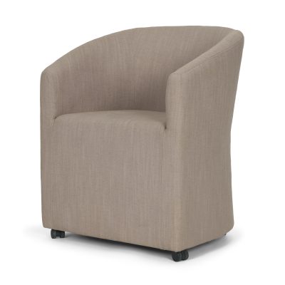 Sondra Gray Performance Fabric Upholstered Club Dining Chair