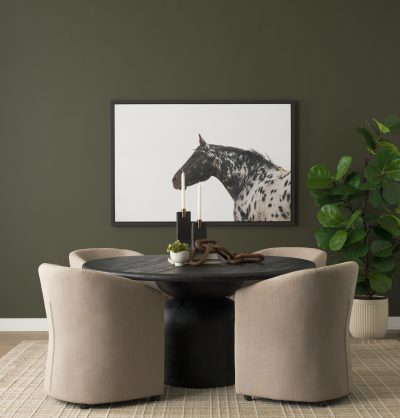 Alternative view of Sondra Gray Performance Fabric Upholstered Club Dining Chair