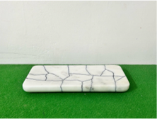 Tratto Rectangular White Marble Decorative Tray