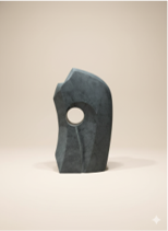 Carico Sculptural Gray Marble Decorative Object