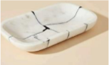 Sintessi Rectangular White Marble Decorative Bowl
