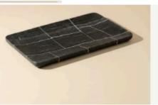 Tratto Rectangular Black Marble Tray