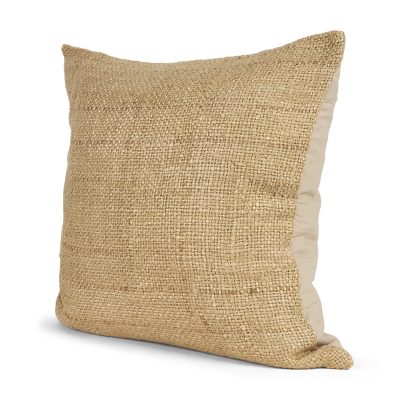 Lowen 22x22 Square Gold Woven Decorative Pillow