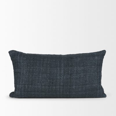 Alternative view of Lowen 14x26 Lumbar Navy Woven Decorative Pillow