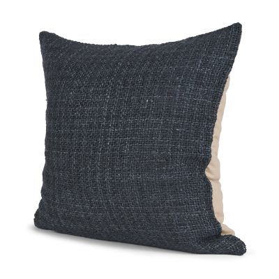 Lowen 22x22 Square Navy Woven Decorative Pillow