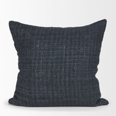 Alternative view of Lowen 22x22 Square Navy Woven Decorative Pillow