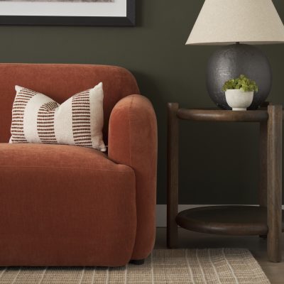 Alternative view of Levon 13x21 Lumbar Plush Cream w/ Orange Dashed Stripes Decorative Pillow Cover