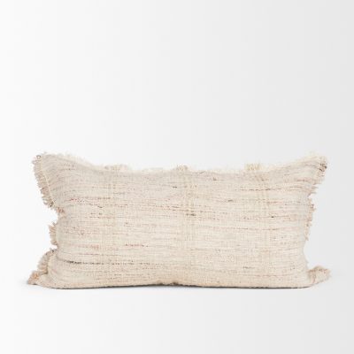 Alternative view of Fraye 14x26 Oatmeal Multi-Tone Blend Decorative Pillow Cover