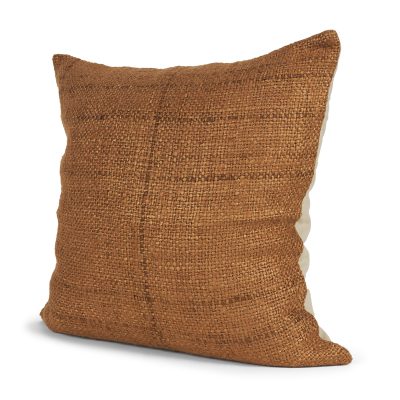 Lowen 22x22 Square Copper Rust Woven Decorative Pillow