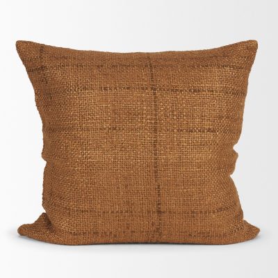 Alternative view of Lowen 22x22 Square Copper Rust Woven Decorative Pillow