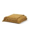 Kambal Mustard Woven Cotton Throw Blanket