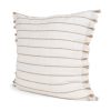 Willow 20x20 Square Cream w/ Camel Stripes Decorative Pillow Cover