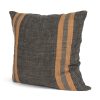 Mercer 20x20 Square Black w/Orange Stripes Decorative Pillow Cover