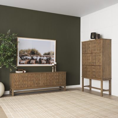 Alternative view of Truss Cool Brown Wood 4 Door Closed Sideboard