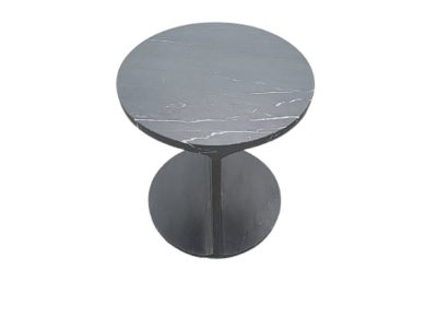 Forma Nero Black Marble Round Side Table