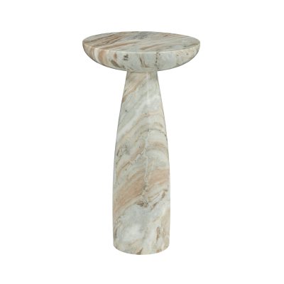 Bellancia Rosa Pink Marble Pedestal Side Table