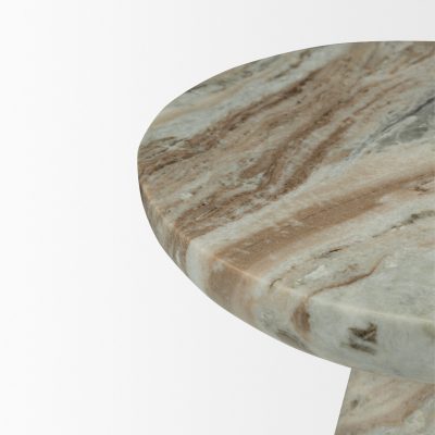 Alternative view of Bellancia Rosa Pink Marble Pedestal Side Table