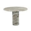 Ravello 42" Pink Marble Swirl Pedestal Base Round Dining Table