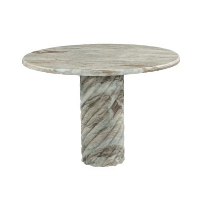 Ravello 42" Pink Marble Swirl Pedestal Base Round Dining Table