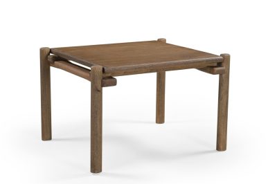 Riven Oak Wood Square Side Table