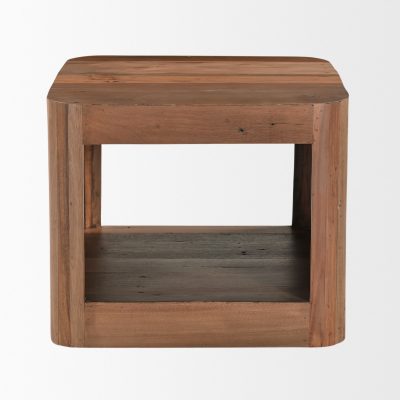 Alternative view of Dunmore Solid Wood Rectangular Open Shelf Side Table