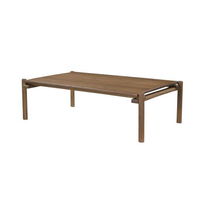 Riven Oak Wood Rectangular Coffee Table