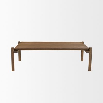 Alternative view of Riven Oak Wood Rectangular Coffee Table