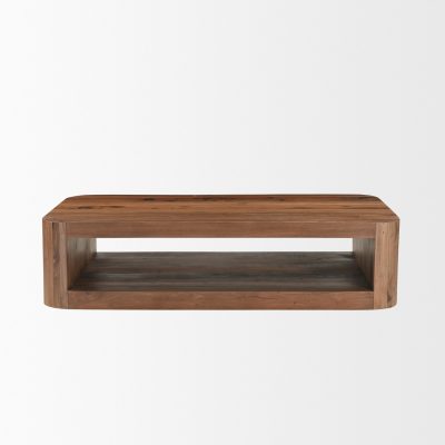 Alternative view of Dunmore Solid Wood Rectangular Open Shelf Coffee Table