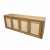 Valterra Light Brown Wood w/ Travertine 4 Door Sideboard