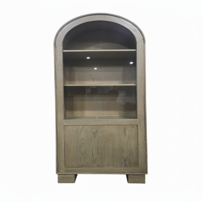 Hawthorne Solid Oak Wood w/ Glass Curio Cabinet
