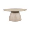 Allyson 36" Light Wood Base w/ Travertine Top Coffee Table