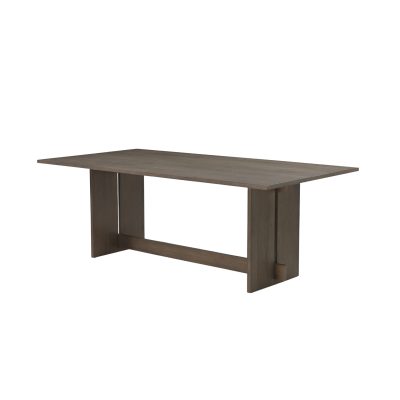 Aida 84" Rectangular Medium Brown Oak Wood Dining Table