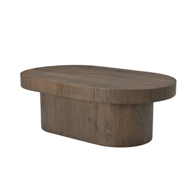 Lyonne Oblong Medium Brown Oak Wood Coffee Table
