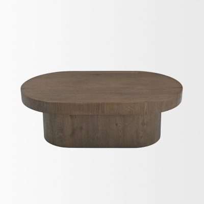 Alternative view of Lyonne Oblong Medium Brown Oak Wood Coffee Table