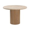 Siena 42" Round Travertine Pedestal Dining Table