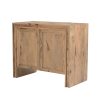 Notts Brown Wood 2-Door Accent Cabinet