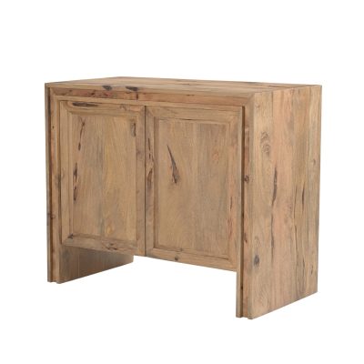 Notts Brown Wood 2-Door Accent Cabinet