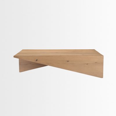 Alternative view of West Light Brown Oak Wood Rectangular Coffee Table