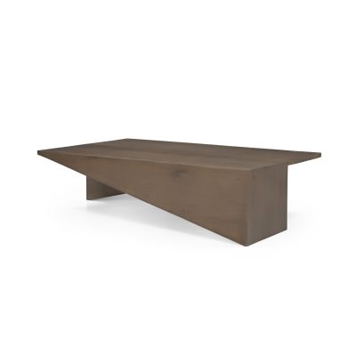 West Mid-Brown Oak Wood Rectangular Coffee Table