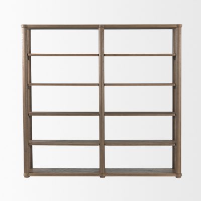 Alternative view of Alden Medium Brown Wood Open Shelving Unit