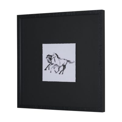 Alternative view of Fluid Gallop by Santhosh ch Hand-Embellished Framed Artwork Matted under Glass