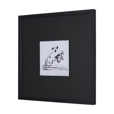 Alternative view of Galloping Gracefully by Santhosh ch Hand-Embellished Framed Artwork Matted under Glass