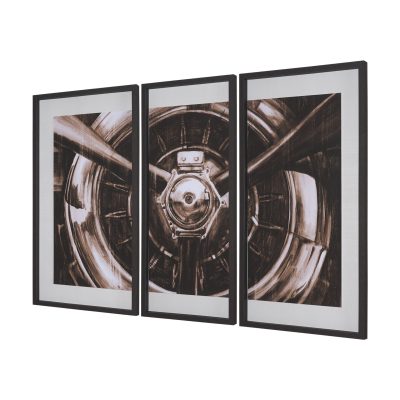 Alternative view of Vintage Propeller (Sepia) (Set of 3) by Ethan Harper Framed Artwork Matted under Glass