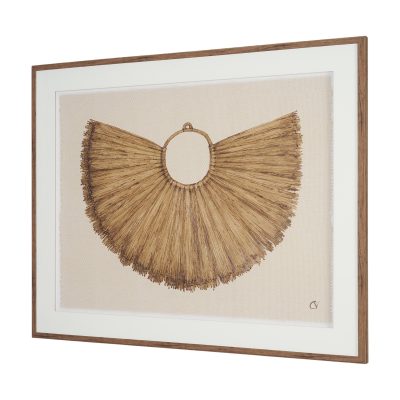 Alternative view of Papua Necklace I by Mercana Studio Hand-Embellished Textured Framed Artwork Matted under Glass