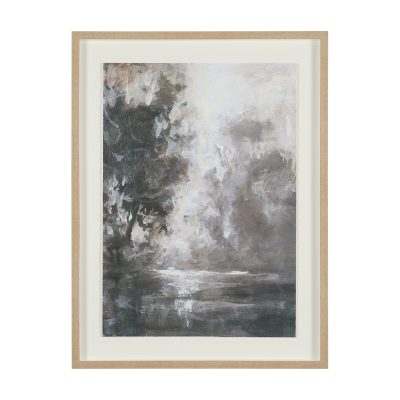 Forest Whispers II by Mercana Studio Hand-Embellished Textured Framed Artwork Matted under Glass