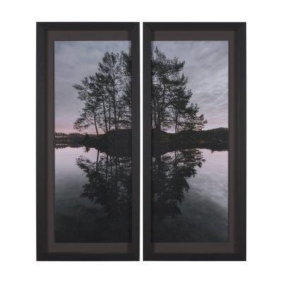 Diptych (Set of 2) by Thomas Tepstad Berge Hand-Embellish TextureFramePhoto Print Matted under Glass