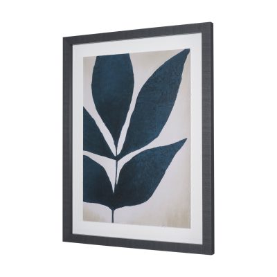 Alternative view of Dreamy Blues II by Stacy Daguiar Hand-Embellished Textured Framed Artwork Matted under Glass