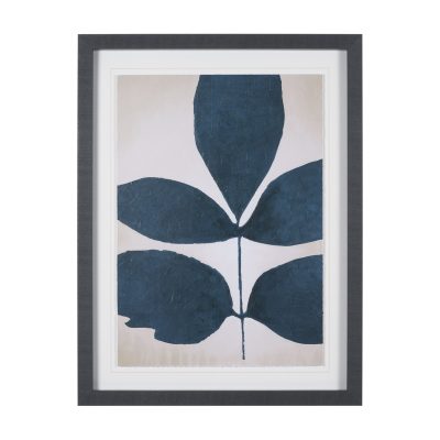 Dreamy Blues I by Stacy Daguiar Hand-Embellished Textured Framed Artwork Matted under Glass