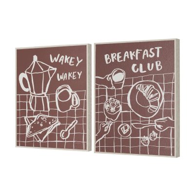 Alternative view of Breakfast Doodles(Set 2) by Jenaya Jackson Hand-Embellished Texture Frame Artwork Matted under Glass