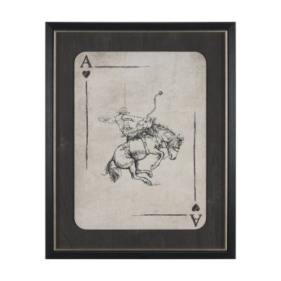 Aces Wild II by Mercana Studio Textured Framed Artwork Matted under Glass